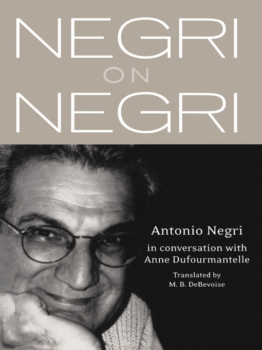 Cover image for Negri on Negri
